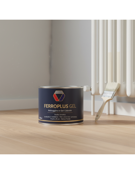 Ferroplus Gel Smalto Antiruggine Biancoperla Per Ferro E Metallo 750 ml