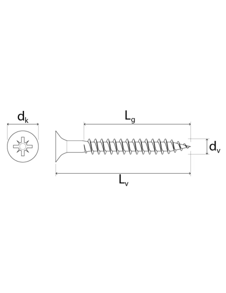 Vite Autofilettante Per Cartongesso Alta Qualità 3,5 X 35 Mm