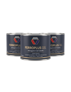 Kit 3 Pezzi Ferroplus Gel Smalto Antiruggine Giallo Segnale 750 ml