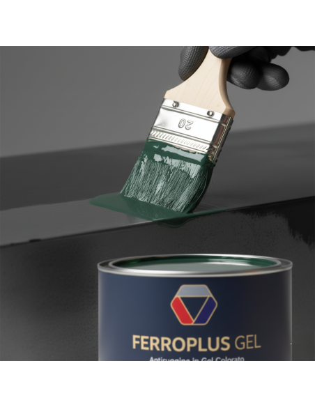 Kit 3 Pezzi Ferroplus Gel Smalto Antiruggine Verde Muschio 750 ml
