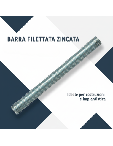 Barra Filettata In Acciaio 1 Metro Din 976-1 Per Applicazioni Industriali