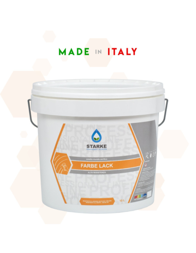 Farbe Lack Smalto Murale Acrilico Bianco Satinato Ad Alta Resistenza Per Interni Starke - foto 5