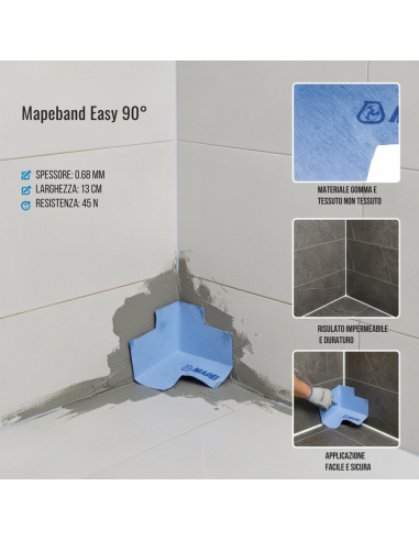 Angolare Impermeabilizzazione Mapeband Easy 90 Gradi Pezzi 1