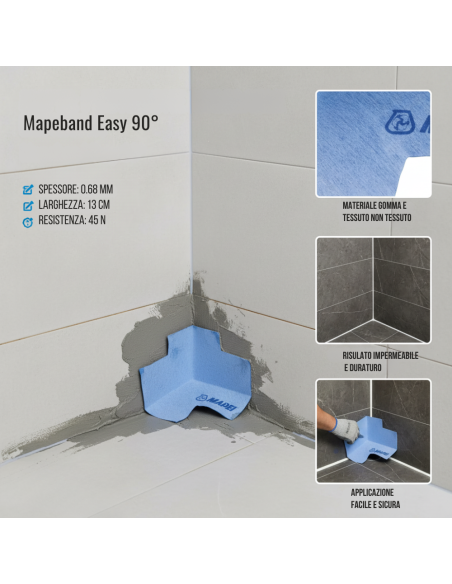 Angolare Impermeabilizzazione Mapeband Easy 90 Gradi Pezzi 1