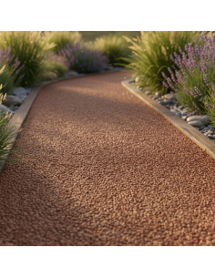 Pavimento Drenante Fai Da Te Ciottoli In Marmo e Resina Rosso Verona 15,750 kg 2