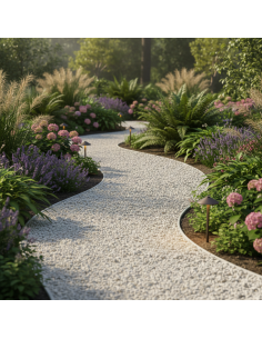 Pavimento Drenante Fai Da Te Ciottoli In Marmo e Resina Bianco Carrara 15,750 kg 2