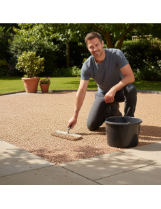 Pavimento Drenante Fai Da Te Ciottoli In Marmo e Resina Rosa Corallo 15,750 kg 2