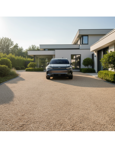 Pavimento Drenante Fai Da Te Ciottoli In Marmo e Resina Rosa Corallo 15,750 kg