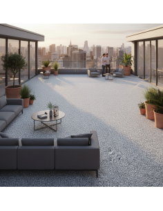 Pavimento Drenante Fai Da Te Ciottoli In Marmo e Resina Grigio Bardiglio 15,750 kg 2