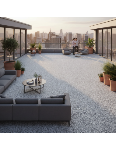 Pavimento Drenante Fai Da Te Ciottoli In Marmo e Resina Grigio Bardiglio 15,750 kg