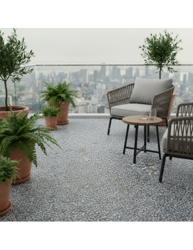 Pavimento Drenante Fai Da Te Ciottoli In Marmo e Resina Grigio Bardiglio 15,750 kg