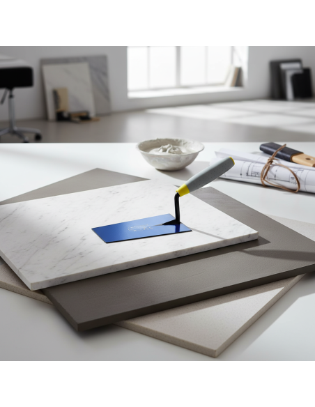 Cazzuola Ancora A Punta Quadra 14 cm Con Manico In Gomma