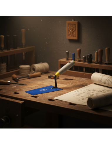 Cazzuola Ancora A Punta Quadra 18 cm Con Manico In Gomma