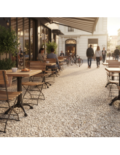 Pavimento Drenante Fai Da Te Ciottoli In Marmo e Resina Botticino 15,750 kg 2