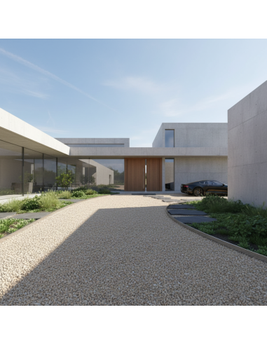 Pavimento Drenante Fai Da Te Ciottoli In Marmo e Resina Botticino 15,750 kg