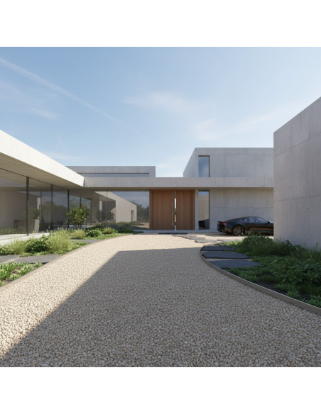 Pavimento Drenante Fai Da Te Ciottoli In Marmo e Resina Botticino 15,750 kg