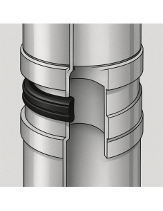 Guarnizione Siliconica H.12 mm Canna Fumaria Doppia Parete Tenuta Ermetica  2