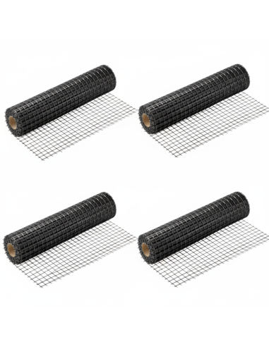 Rete In Fibra Di Vetro 40X40 Mm Rinforzo Massetti E Intonaci 4 Rotoli 1x50 m - FORTUNATO
