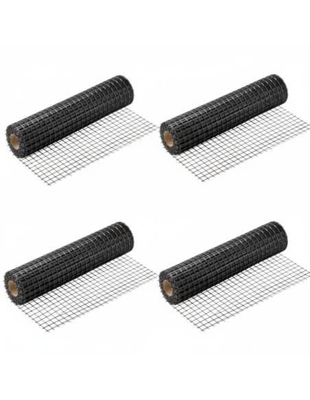 Rete In Fibra Di Vetro 40X40 Mm Rinforzo Massetti E Intonaci 4 Rotoli 1x50 m - FORTUNATO