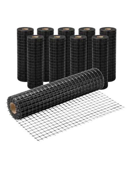 Rete In Fibra Di Vetro 40X40 Mm Rinforzo Massetti E Intonaci 10 Rotoli 1x50 m - FORTUNATO