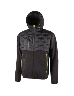 Giacca Idrorepellente Chiusura Zip Cappuccio Colore Black Carbon Spock 