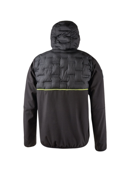 Giacca Idrorepellente Chiusura Zip Cappuccio Colore Black Carbon Spock 