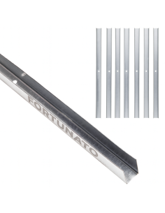 Guida U Standard 2 m Profilo Preforato Sp 0,6 mm Fissaggio Cartongesso 8 Pezzi