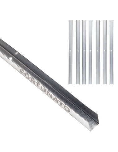 Guida U Standard 2 m Profilo Preforato Sp 0,6 mm Fissaggio Cartongesso 8 Pezzi