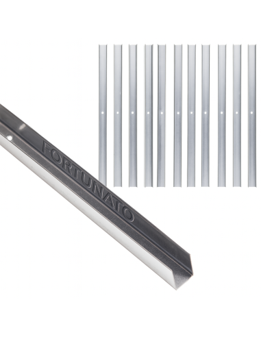 Guida U Standard 2 m Profilo Preforato Sp 0,6 mm Fissaggio Cartongesso 12 Pezzi