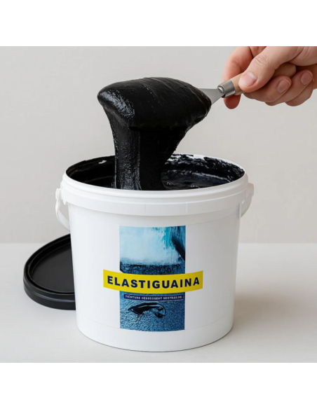 Elastiguaina Elastomerica Bituminosa Colore Nero Impermeabilizzante Resistente Italia ColorPaint - foto 2