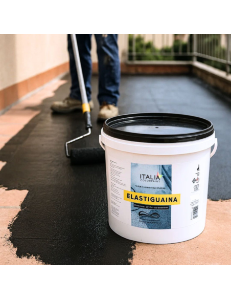 Elastiguaina Elastomerica Bituminosa Colore Nero Impermeabilizzante Resistente Italia ColorPaint - foto 5