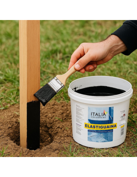 Elastiguaina Elastomerica Bituminosa Colore Nero Impermeabilizzante Resistente Italia ColorPaint - foto 9