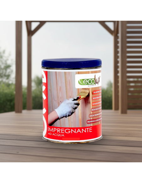 Impregnante Fondo Protettivo Acrilico Pigmentato Wenge Per Legno Ecolux
