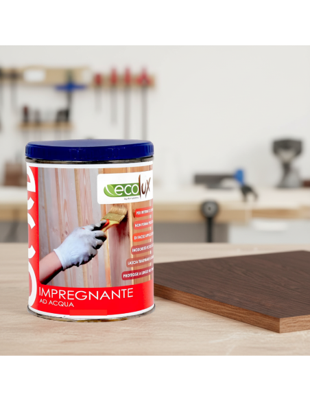 Impregnante Fondo Protettivo Acrilico Pigmentato Wenge Per Legno Ecolux