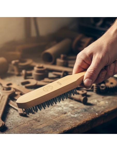Spazzola Curvata Con Manico In Acciaio Temprato A 4 Raghi