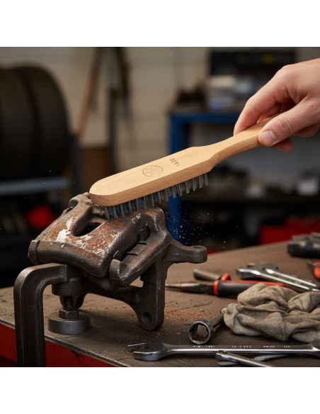 Spazzola Curvata Con Manico In Acciaio Temprato A 4 Raghi