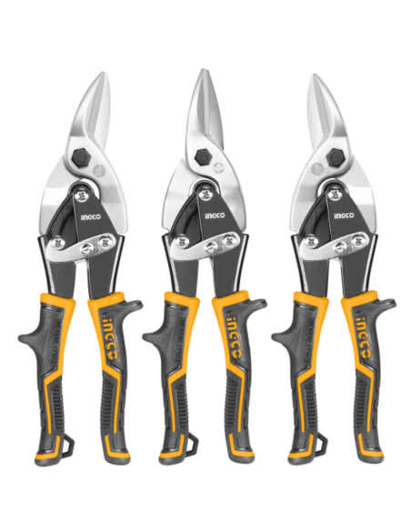 Kit 3 Cesoie Lattoniere Professionali Sinistra Destra Dritta Metallo Lamiera