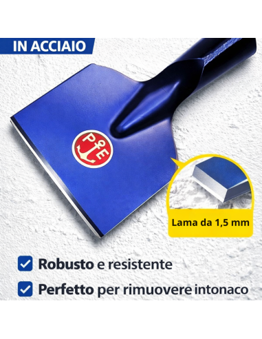 Raschietto Da Muro 10 cm  Lama 1,5 mm Con Predisposizione Per Asta 