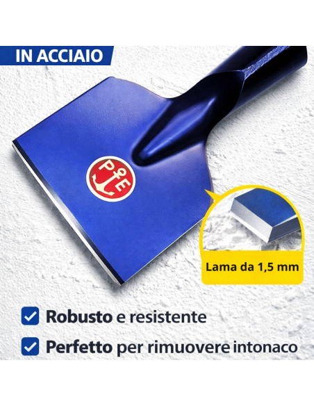 Raschietto Da Muro 10 cm  Lama 1,5 mm Con Predisposizione Per Asta 