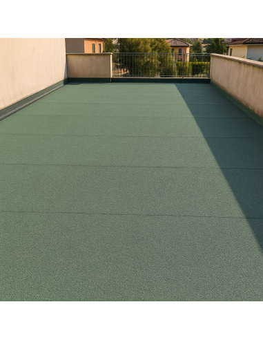 Guaina Ardesiata Verde CASASCIUTTA Impermeabilizzazione Terrazze 5 Rotoli 1x10 m