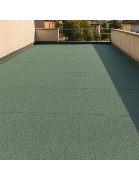 Guaina Ardesiata Verde CASASCIUTTA Impermeabilizzazione Terrazze 5 Rotoli 1x10 m