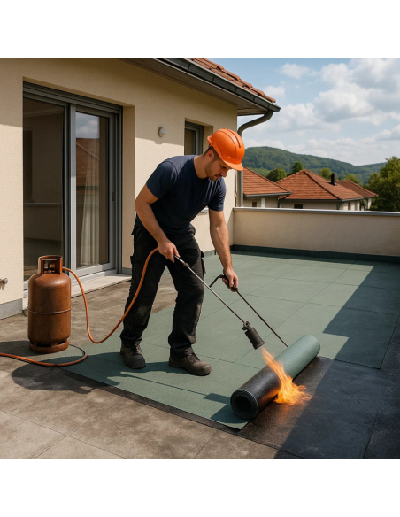 Guaina Ardesiata Verde CASASCIUTTA Impermeabilizzazione Terrazze 5 Rotoli 1x10 m