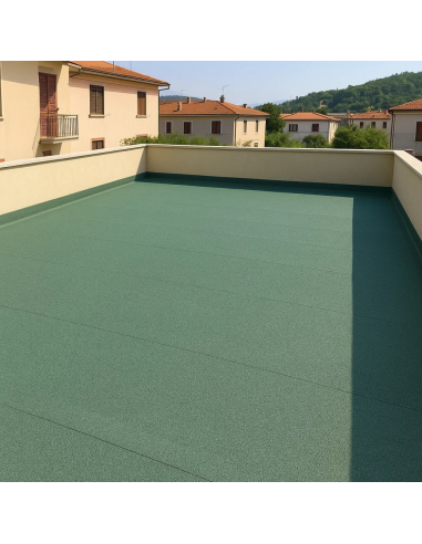 Guaina Ardesiata Verde CASASCIUTTA Impermeabilizzazione Terrazze 10 Rotoli 1x10 m