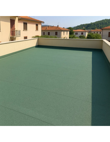 Guaina Ardesiata Verde CASASCIUTTA Impermeabilizzazione Terrazze 10 Rotoli 1x10 m