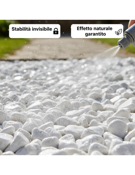 Kit Stabilizzazione Ciottoli Sacco da 5 Kg  Con Legante Confezione 0,5 L 