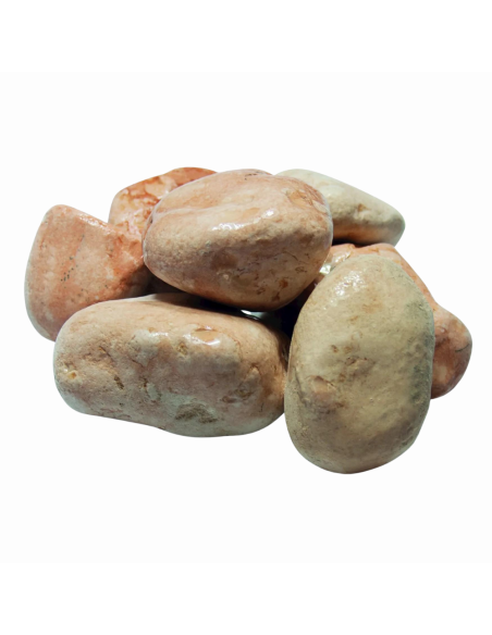 Ciottolo In Marmo Rosa Corallo Per Decorazioni Esterne