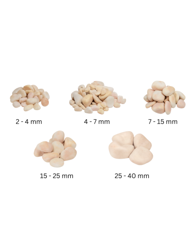 Ciottolo In Marmo Rosa Corallo Per Decorazioni Esterne