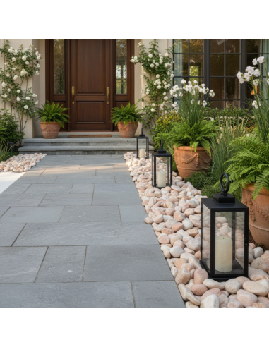 Ciottolo In Marmo Rosa Corallo Per Decorazioni Esterne