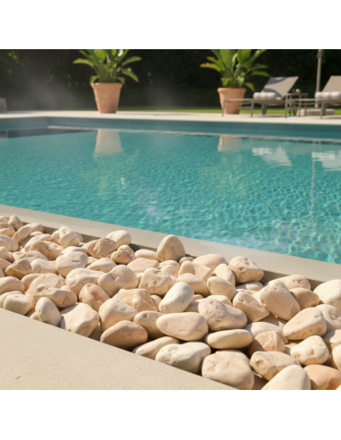 Ciottolo In Marmo Rosa Corallo Per Decorazioni Esterne