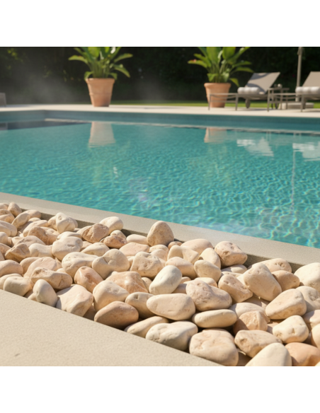 Ciottolo In Marmo Rosa Corallo Per Decorazioni Esterne